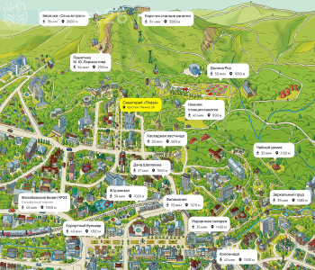Санаторий «Плаза» Кисловодск на карте Санаторий «Плаза» Кисловодск — карта расположения